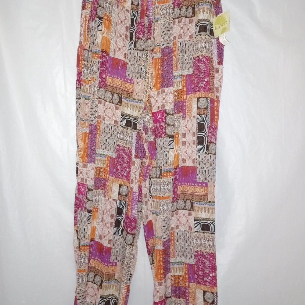 ISLANDER WOMEN'S BOHO PRINT SPRING CREPON GROUP PANTS